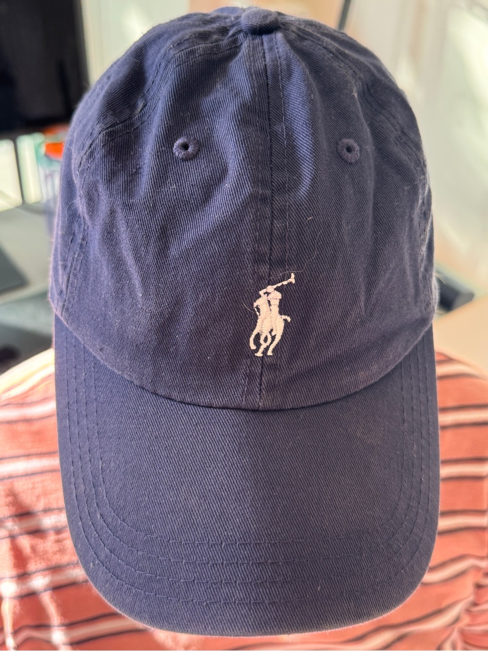 Blue Cotton Chino Baseball Cap by Ralph Lauren Navy